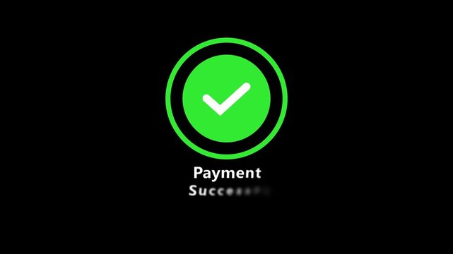 &ldquo;Payment Successfull Loading transfer with checkmark validation effect