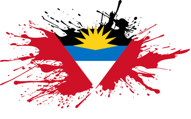 Antigua And Barbuda Flag With