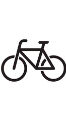 Simple bicycle line art icon design.