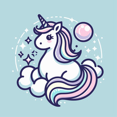Cute cartoon pony vector illustration