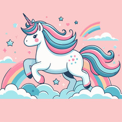 Cute cartoon pony vector illustration