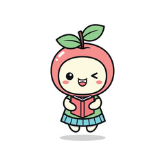 Cute Apple Character Illustration