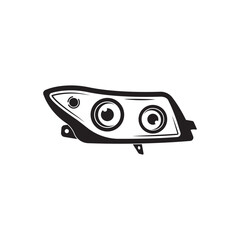  illustration of a headlamp . Can be used for icons, logos, or vectors.