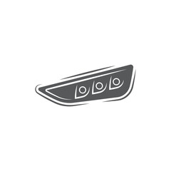  illustration of a headlamp . Can be used for icons, logos, or vectors.