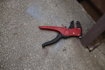 Obraz premium Wire Stripper Flat Cables, electrician handle tool