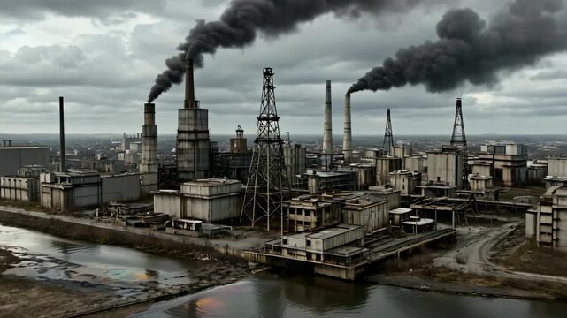 Climate Crisis Reality: Massive Factories Spew Toxic Smoke & Pollute Water