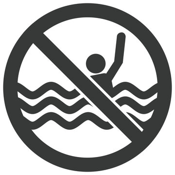 Don�t swim alone vector icon stock illustration