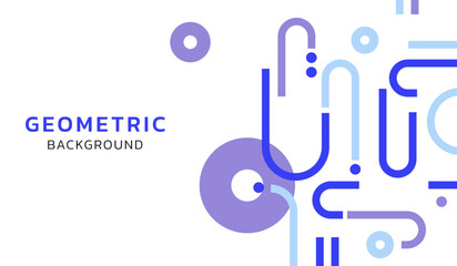 Modern and simple background with abstract blue shapes vector