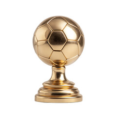 Gold Football Soccer Ball Trophy