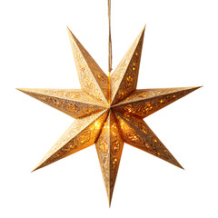 Gold Paper Lamp Star Hanging