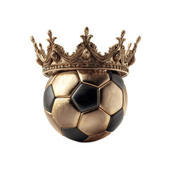 Gold Soccer Ball in King Crown