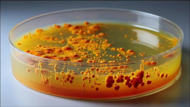 bacterial spot growth on agar medium