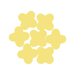 黄色の春の花　イラスト　