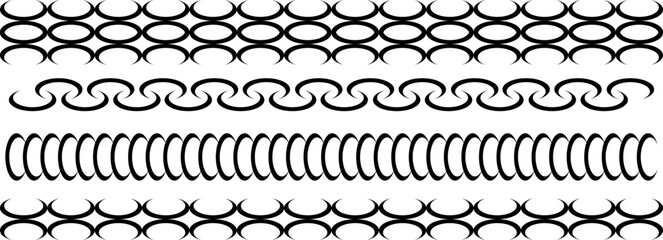 Elegant vector border designs with swirls and lines