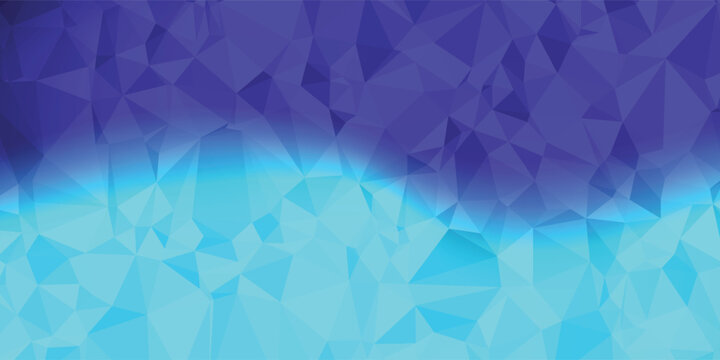 modern low poly background in blue and turquoise gradient background. blue design concept