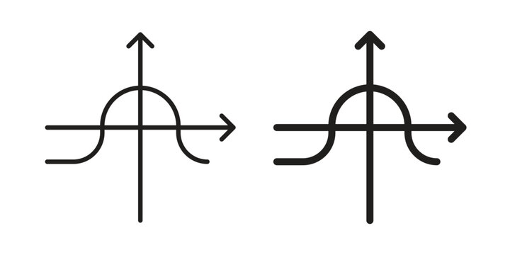 Tangent icons for design. Easily editable stroke. Modern flat design.