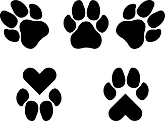 Fototapeta premium dog paw vector silhouette eps file