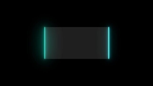 Futuristic HUD square frames with neon hologram screen overlay, modern GUI sci-fr design, and abstract digital technology for lower third pullouts