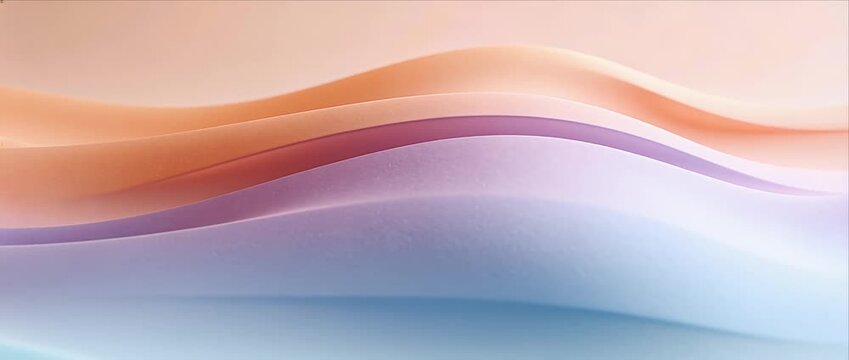 Abstract pastel wave gradient background texture lightenergy minimal layer curve, soft peach pink purple blue flow, calm modern banner wallpaper web header, gentle glow smooth surface