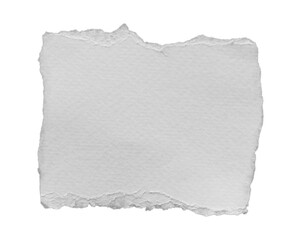 Obraz premium Torn square white paper texture with uneven edges, isolated transparent background.