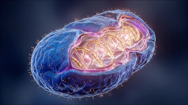 3D mitochondria structure: a distinct double-membrane system and internal compartments designed for efficient energy production