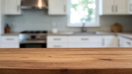 Modern kitchen with wooden countertop and stainless steel appliances