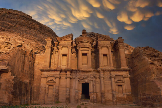 The Imposing Monastery In Petra, Jordan