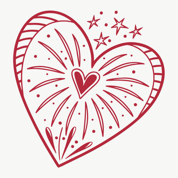 Valentine Firework Heart 1