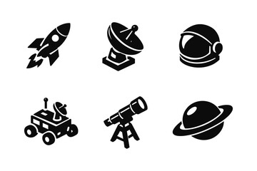 Obraz premium Space Exploration Icons