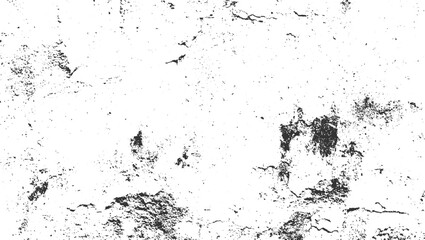 Fototapeta premium Black speckle and crack texture on white background grunge abstract