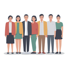 Obraz premium Indonesian People Character Flat Vector Illustration