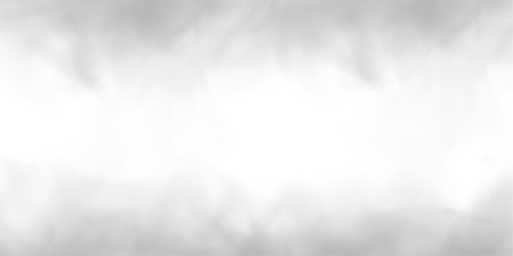 Dense gray smoke drifts over soft white clouds with swirl, haze textures. Mist, steam highlight atmospheric phenomena while realistic thunder, storm, vapor, fog. PNG vector.