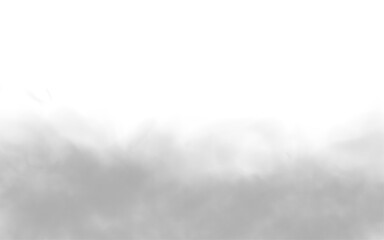 Fototapeta premium Gray smoke plumes drift over white clouds with puff, turbulence on white background. Mist, steam create realistic storm, thunder, fog, vapor textures while atmospheric phenomena add depth. PNG vector.