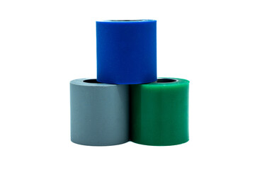 Pyramid Stack of Colored Polyurethane Rollers