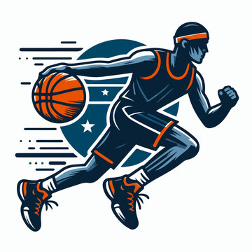 basketball player silhouette vector