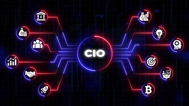 C I O Concept Chief Information Officer Digital Network Connectivity Business Technology Strategy