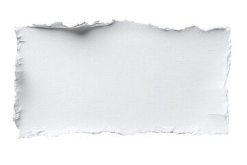 Obraz premium White Paper Rip Edge with Soft Lighting, Textured Surface, Isolated on Transparent Background