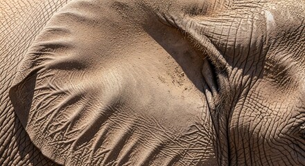 Elephant skin texture close-up