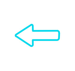 3D blue arrow sign  as a business symbol for direction and success in web design on white background