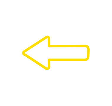 3D yellow arrow sign  as a business symbol for direction and success in web design on white background