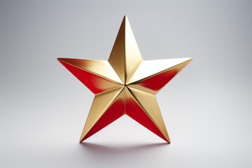 Fototapeta premium Gold star symbol representing success, achievement, and quality