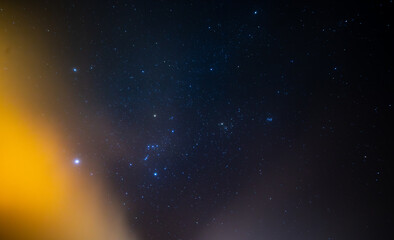 Dark Blue Starry Sky Background