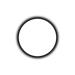 Black Neon Circle on Transparent Background