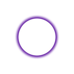Purple Neon Circle on Transparent Background