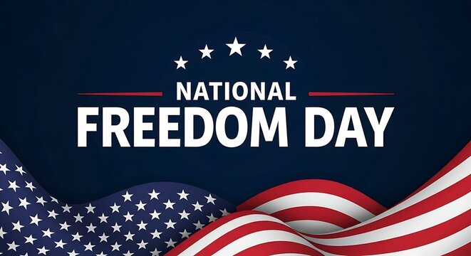Celebrating national freedom day honoring american liberty and independence