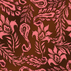 seamless floral motif in vector suitable for fabric, background, wallpaper, covers, etc