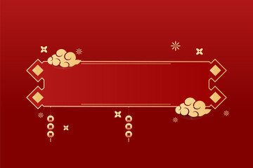Happy Chinese new year 2026 , modern design set in red, gold and white colors , Year of the horse zodiac , Asia oriental traditional ornament, frame and border ,	
