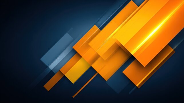Geometric Shapes in Orange and Blue.