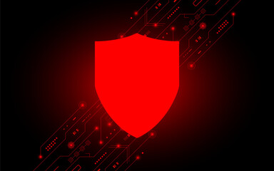 Cyber security technology concept , Shield With Keyhole icon , personal data , vector illustration.	
