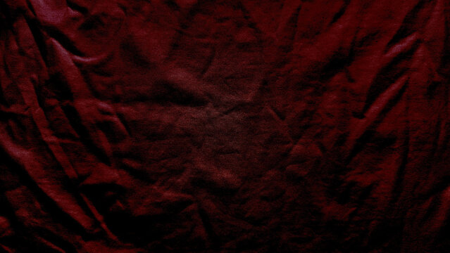 deep maroon wrinkled fabric texture elegant folds shadowy depth luxurious abstract background